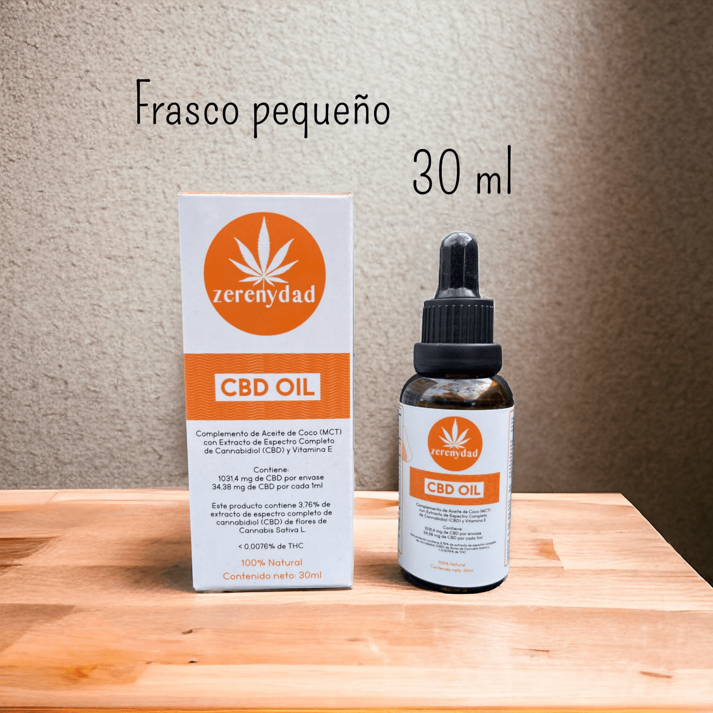Aceite CBD (Cannabidiol) con Aceite de Coco (MCT) y Vitamina E - 30ml (frasco pequeño) - zerenydad