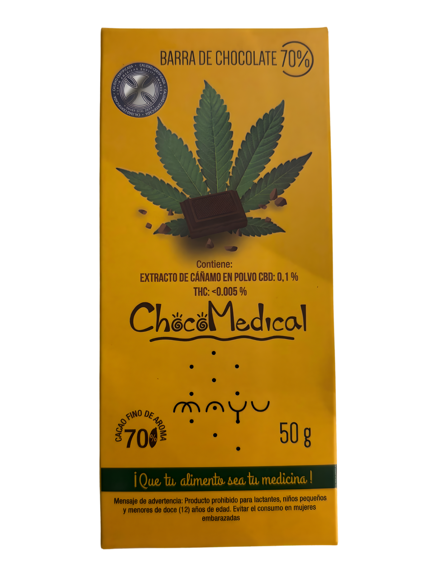 CHOCOMEDICAL al 70% de CACAO de FINO AROMA con CBD