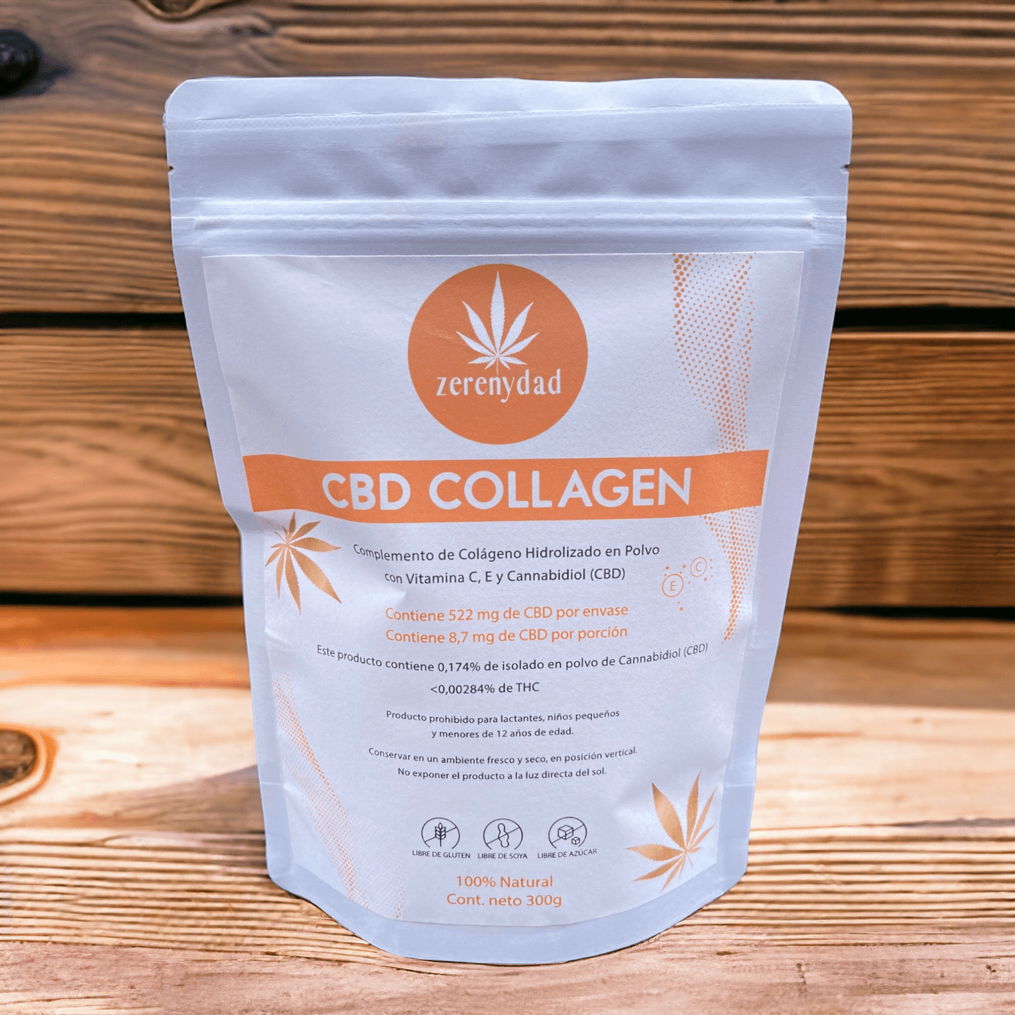 CBD COLLAGEN - Colágeno Hidrolizado en Polvo con CBD (Cannabidiol), vitaminas C y E - zerenydad