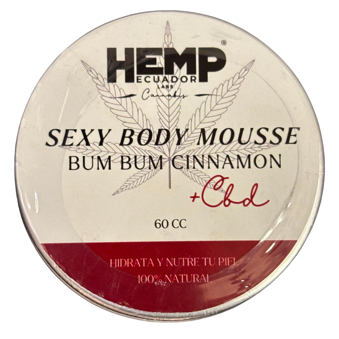 SEXY BODY MOUSSE BUM BUM CINNAMON + CBD (lubricante para parejas)