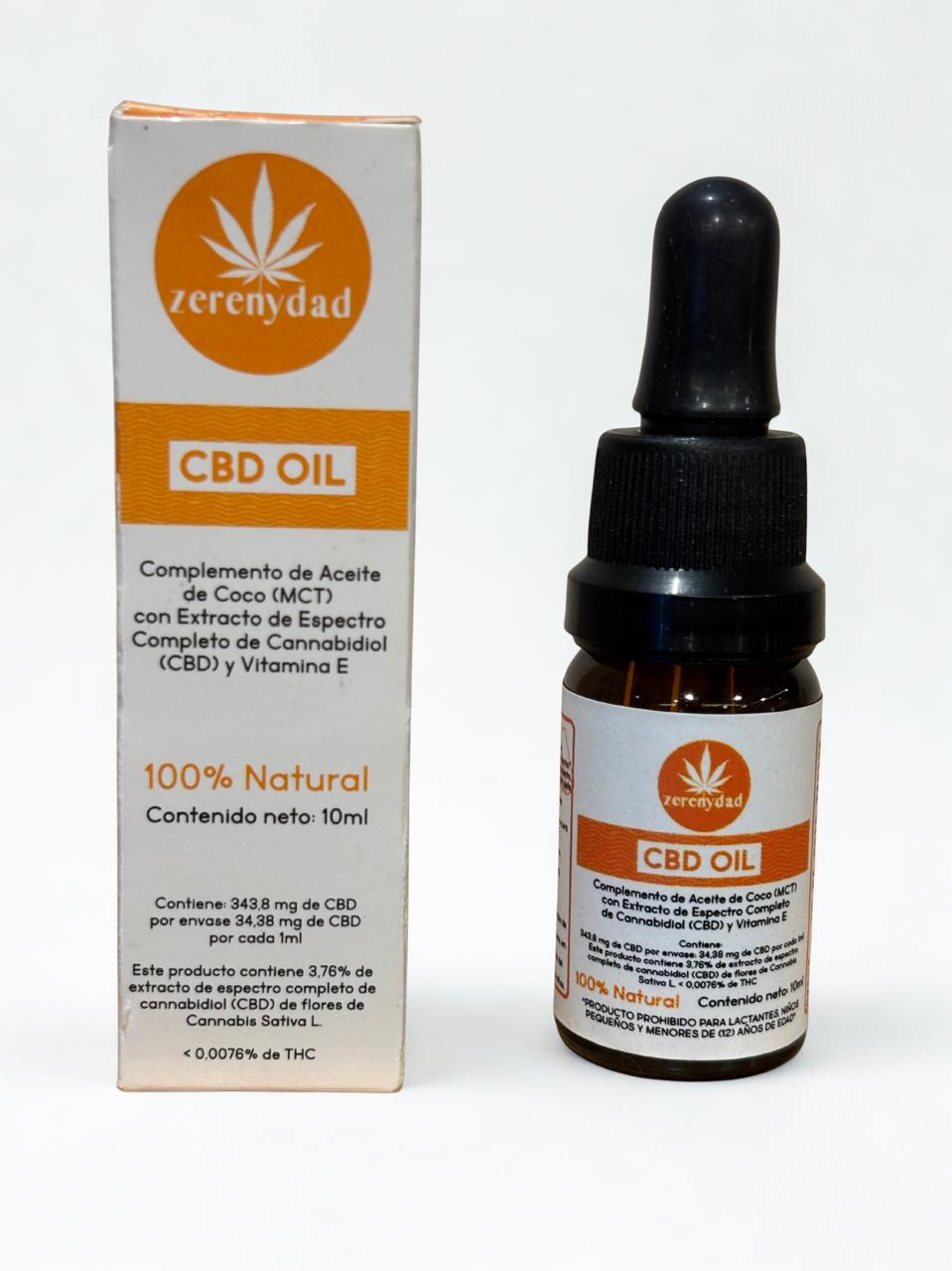 Aceite CBD (Cannabidiol) con Aceite de Coco (MCT) y Vitamina E - 10ml
