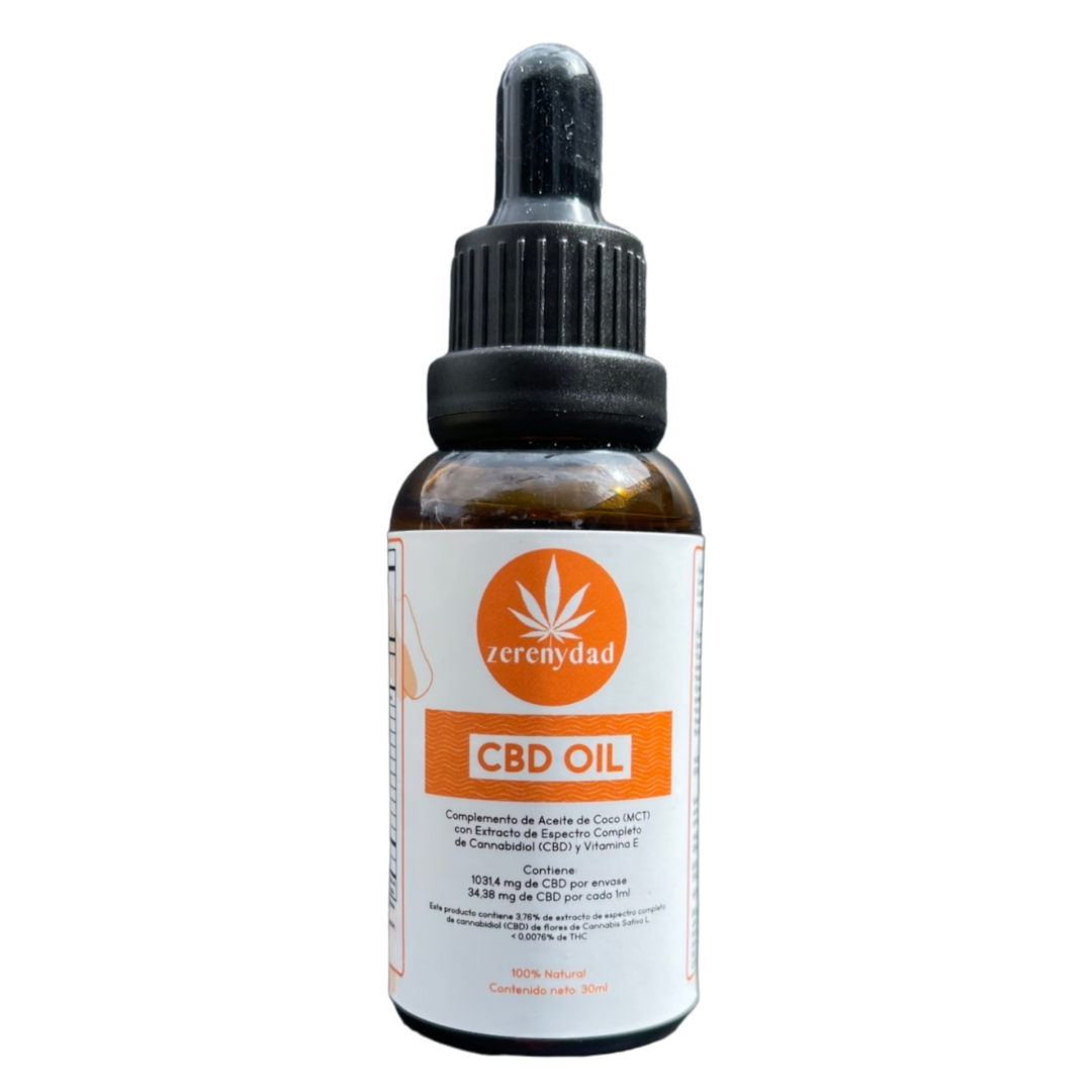 Aceite CBD (Cannabidiol) con Aceite de Coco (MCT) y Vitamina E - 30ml (frasco pequeño)