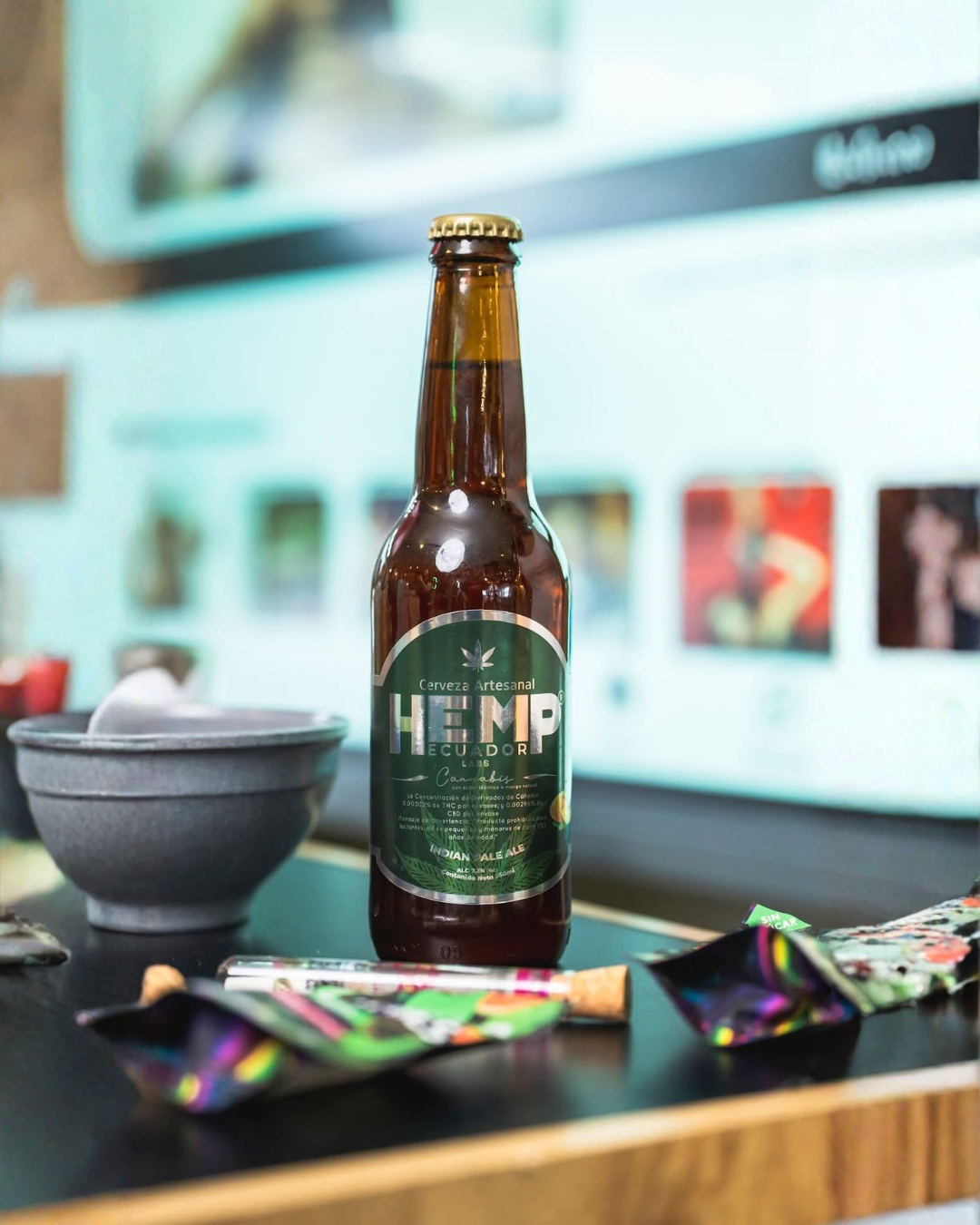 CERVEZA MANGO HEMP Cáñamo CBD Indian Pale Ale (rubia) 350ml