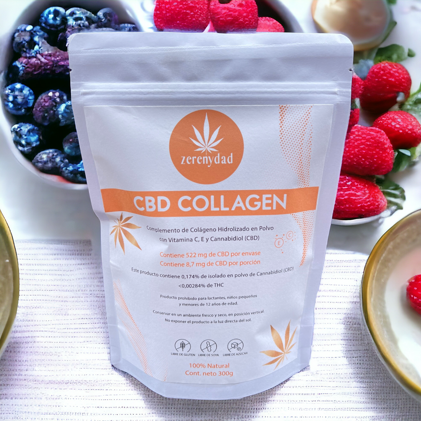 CBD COLLAGEN - Colágeno Hidrolizado en Polvo con CBD (Cannabidiol), vitaminas C y E