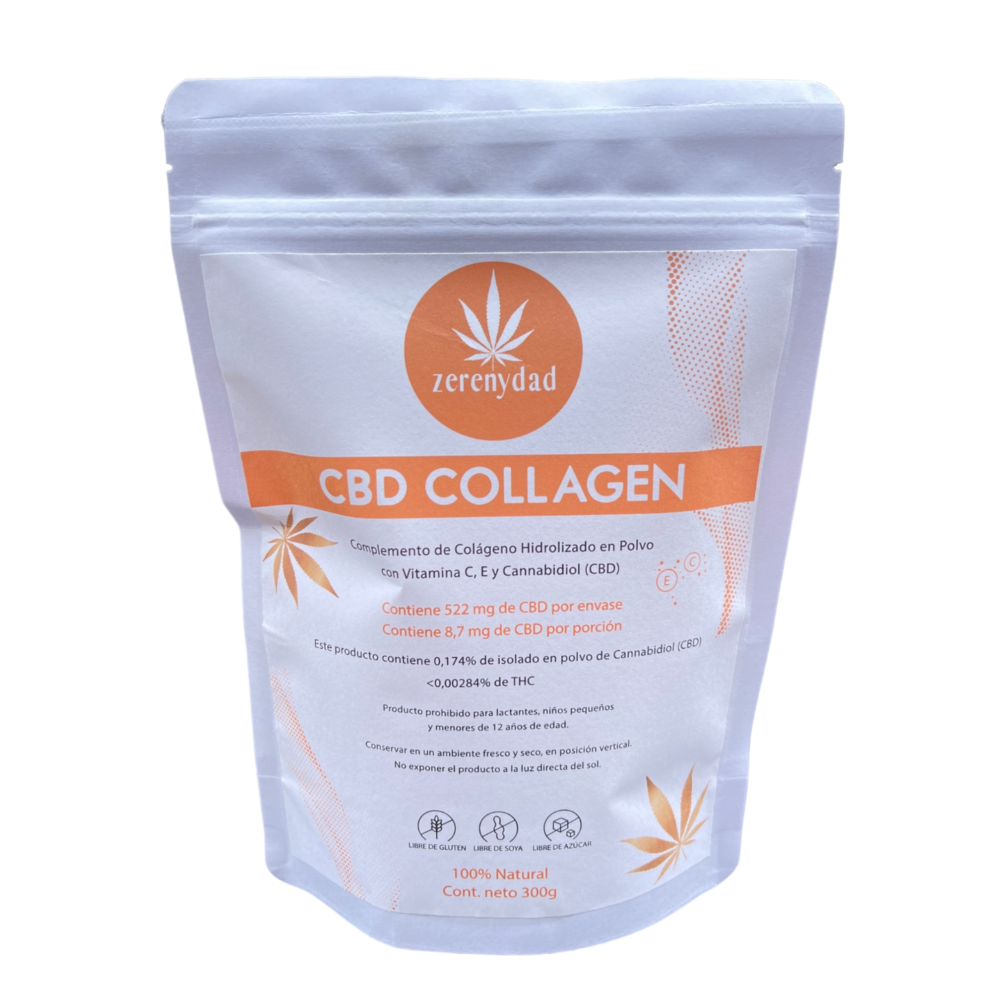 CBD COLLAGEN - Colágeno Hidrolizado en Polvo con CBD (Cannabidiol), vitaminas C y E