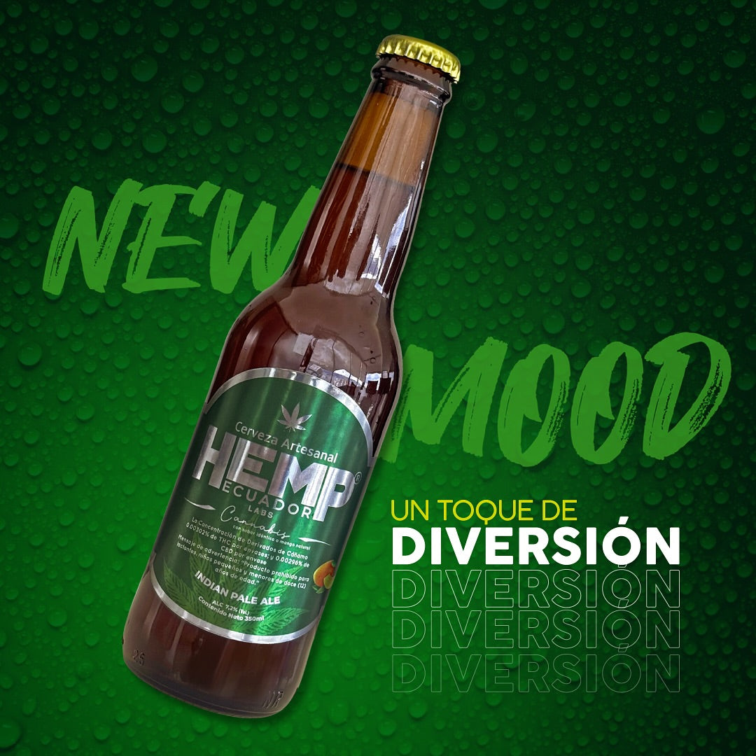 CERVEZA MANGO HEMP Cáñamo CBD Indian Pale Ale (rubia) 350ml